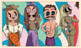 design fun cartoony illustration in vintage retro style