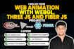 devlope web animation with webgl, three js and fiber js
