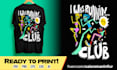create a hand drawing t shirt illustration for your brand