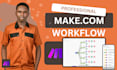 build make com automation and fix make com scenario with custom API