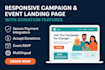 design political campaign website, campaign landing page, donation website