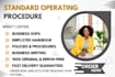write sops, employee handbook, policies and business process manuals