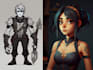 create 2d game character design and animation