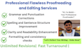 proofread your document for grammar clarity and readability