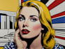 draw a retro pop art roy lichtenstein style