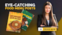 design awesome food menu
