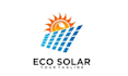 make eco energy, electrical , power and solar panel logo