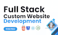 create custom website development full stack web developer front end developer
