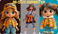 create 3d cute model cartoon character 2d to 3d design
