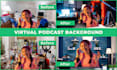 design virtual podcast background to supercharge views