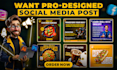 design high quality social media posts, thumbnails and more