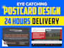 create a modern postcard design