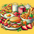 design food pop art of your foods