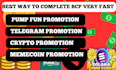 do crypto telegram promotion solana memecoin pump fun promotion to sellout token