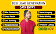 do fastest excel data entry, web research, email scraping, data collection