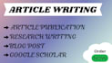 write and publish articles to help promote engagements