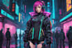 draw cyberpunk pop art anime characters