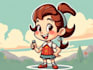 create retro vintage cartoon character illustration