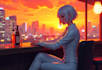 design cyberpunk and fantasy character splash art