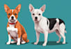 make a beautiful vector pet portrait for you