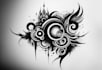 custom an abstract black tattoo design