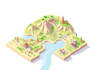 draw amazing vector or isometric map illustrations