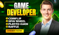 build web3 crypto game, coinflip, p2e, raffle, telegram on solana, evm
