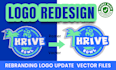 revamp, redesign, edit and update logo and brand identity