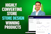create a professional shopify dropshipping store with secure payment gateway
