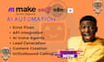 setup make com n8n automation n8n make com scenario with make com n8n and zapier