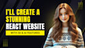 create a stunning react website with 3d and ai features