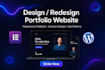 create a professional wordpress portfolio website design