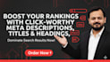 write SEO optimized meta descriptions, page titles and headings