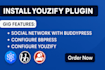 install youzify plugin social network with buddypress configure bbpress youzify