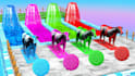 create 3d animal crossing fountain animation