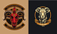 design high resolution t shirt goat logo