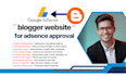 design SEO friendly blogger website for fast adsense approval