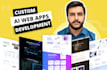 develop full stack ai websites, ai saas, ai chatbots in next js, react, openai