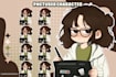 draw custom pngtuber for streams in anime chibi style
