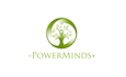 design monogram attractive power minds logo