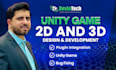design and develop 2d, 3d games in unity for mobile and PC
