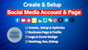 setup and optimize all social media account, setup youtube professionally