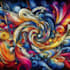 create abstract geometric digital art