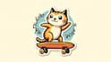 make high quality skateboarder cat logo with express delivery