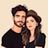 illustrate a vintage couple portrait