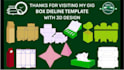 create any box perfect die line template  for your need