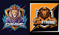 design esport mascot tiger lion logo