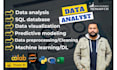 do machine learning, data analyst, visualization, dashboards python tasks
