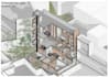 do digital architectural visualization collage style render