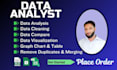 do excel data analysis, data visualization and cleaning